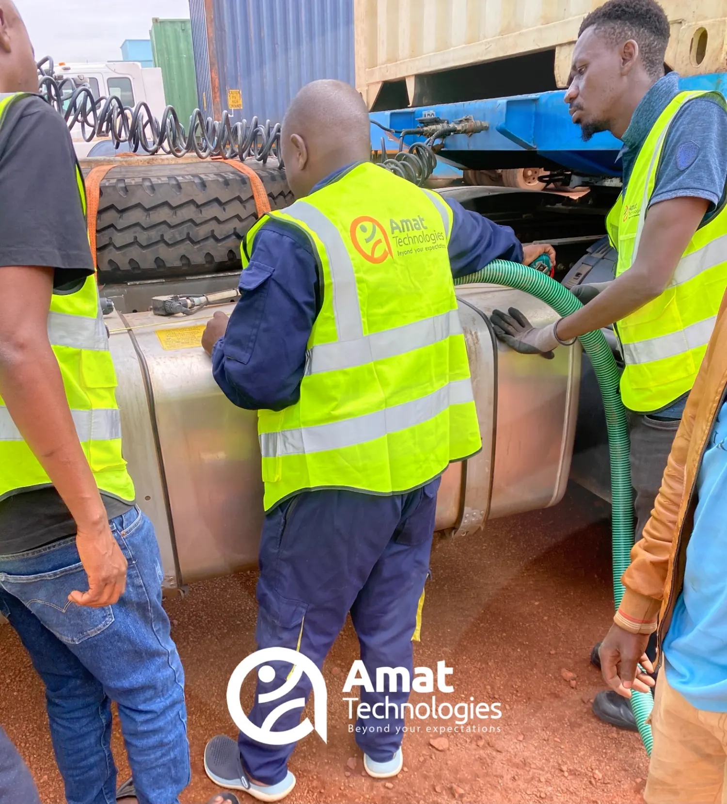 AMAT engineer calibrating an Escort capacitance fuel probe on a tanker