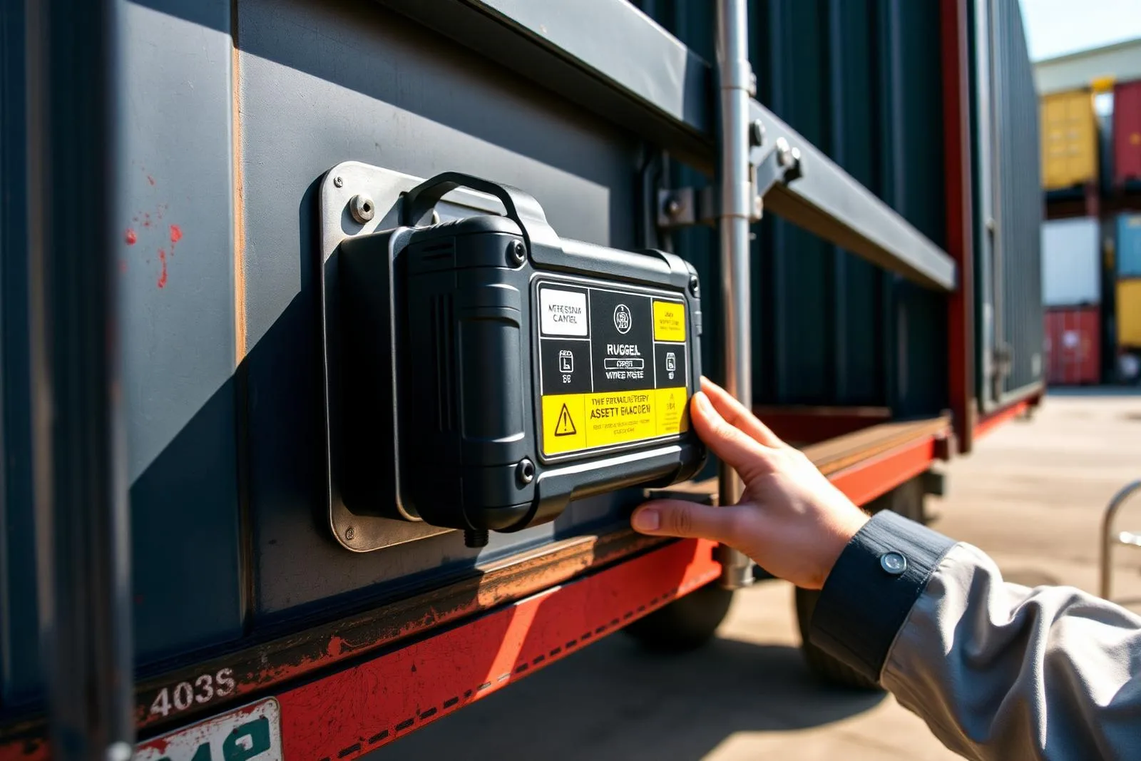 Wire-free GPS asset tracker installed on a trailer